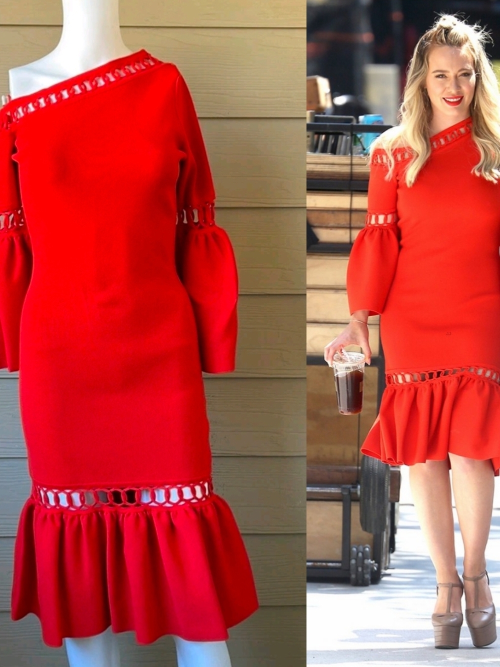 Jonathan Simkhai Chainlink Ruffle-Trim Dress